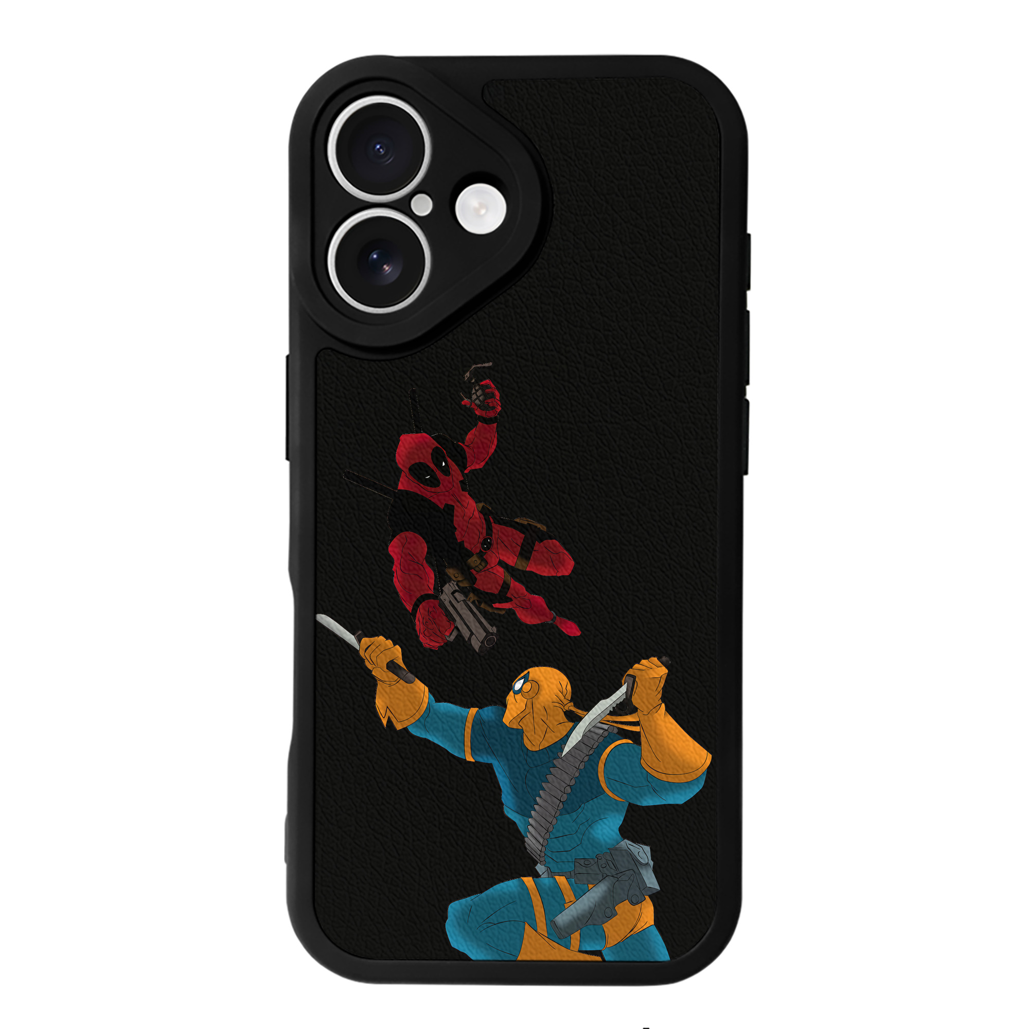 （画像用） Deadpool デッドプール 【iPhone 16シリーズ対応】シリコンスマホケース（レザー調） 材質：シリコン